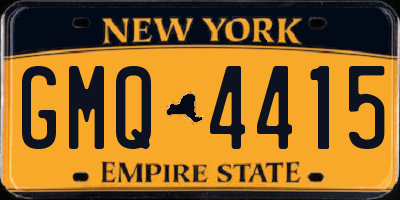 NY license plate GMQ4415