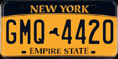 NY license plate GMQ4420