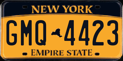 NY license plate GMQ4423