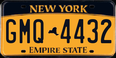 NY license plate GMQ4432