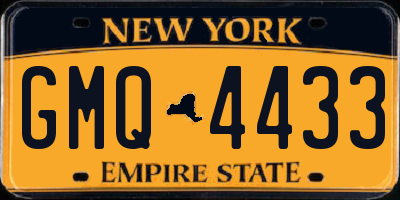 NY license plate GMQ4433