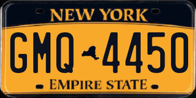 NY license plate GMQ4450