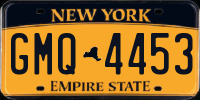 NY license plate GMQ4453