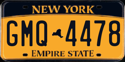 NY license plate GMQ4478