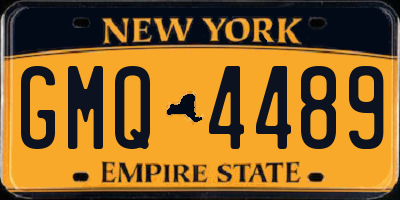NY license plate GMQ4489