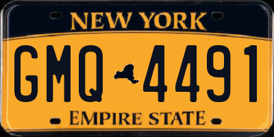 NY license plate GMQ4491