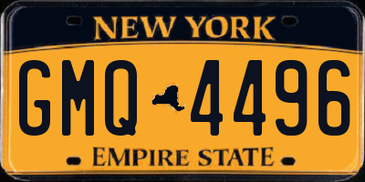 NY license plate GMQ4496
