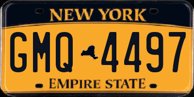 NY license plate GMQ4497