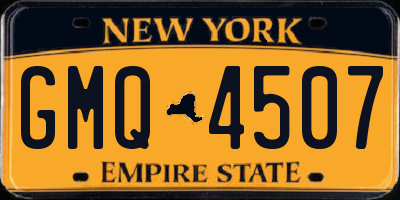 NY license plate GMQ4507