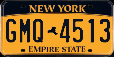 NY license plate GMQ4513