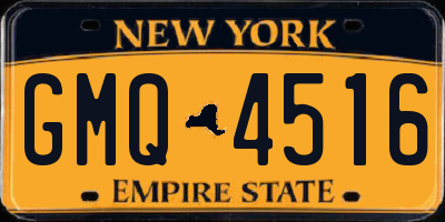 NY license plate GMQ4516