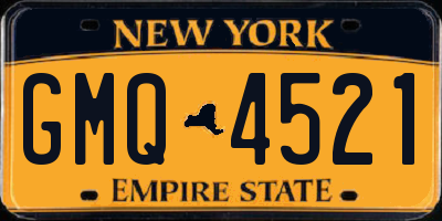 NY license plate GMQ4521