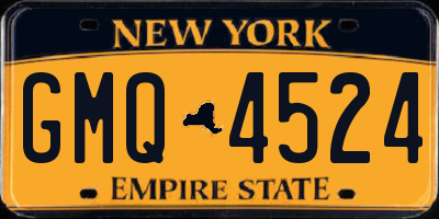 NY license plate GMQ4524