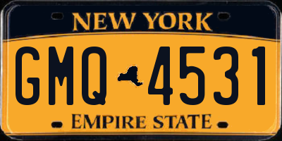 NY license plate GMQ4531
