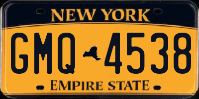 NY license plate GMQ4538
