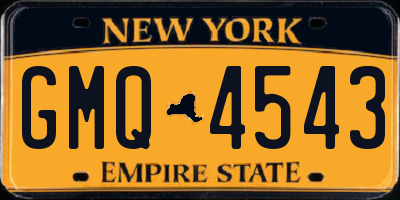NY license plate GMQ4543