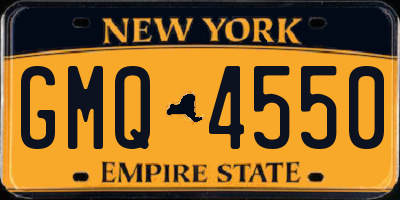 NY license plate GMQ4550