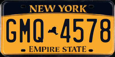 NY license plate GMQ4578