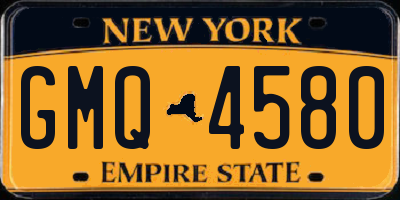 NY license plate GMQ4580