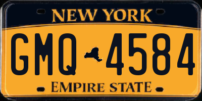 NY license plate GMQ4584