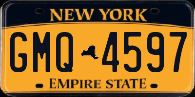 NY license plate GMQ4597