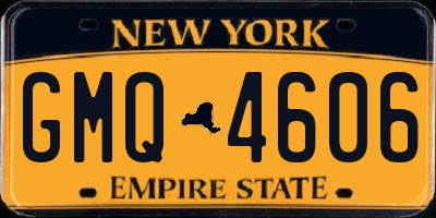 NY license plate GMQ4606