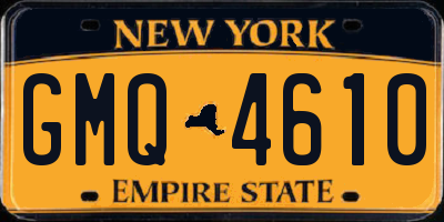 NY license plate GMQ4610