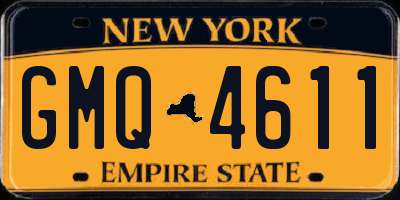 NY license plate GMQ4611