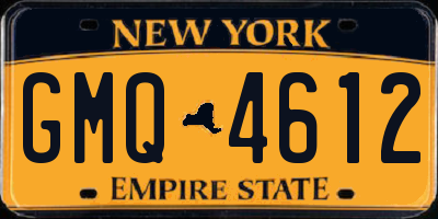 NY license plate GMQ4612