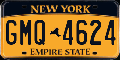 NY license plate GMQ4624