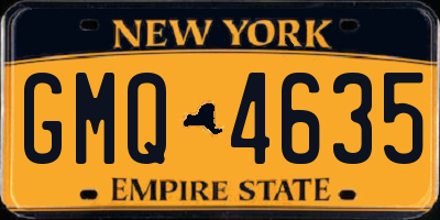 NY license plate GMQ4635