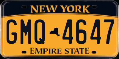 NY license plate GMQ4647
