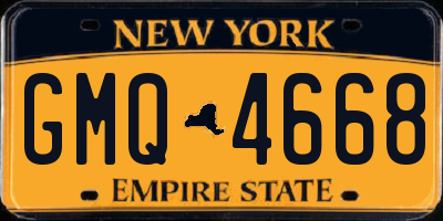 NY license plate GMQ4668