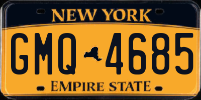 NY license plate GMQ4685