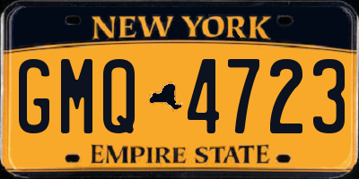NY license plate GMQ4723