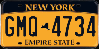 NY license plate GMQ4734