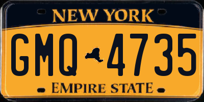 NY license plate GMQ4735