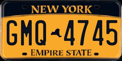 NY license plate GMQ4745