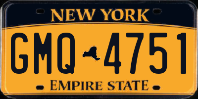 NY license plate GMQ4751