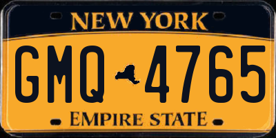 NY license plate GMQ4765
