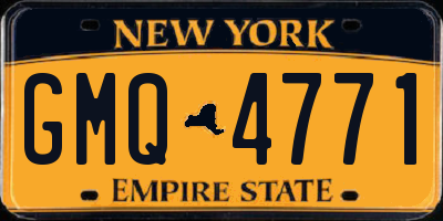 NY license plate GMQ4771