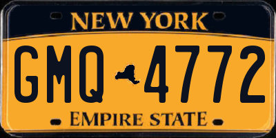 NY license plate GMQ4772