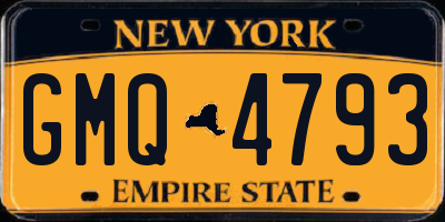 NY license plate GMQ4793