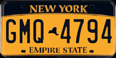 NY license plate GMQ4794
