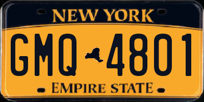 NY license plate GMQ4801