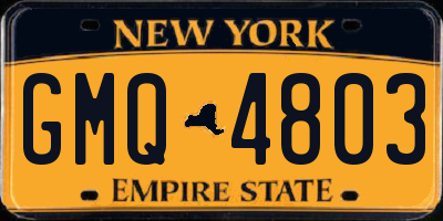 NY license plate GMQ4803