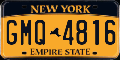 NY license plate GMQ4816