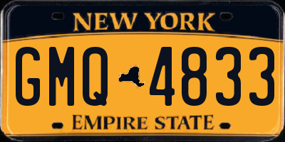 NY license plate GMQ4833