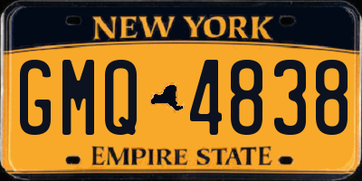 NY license plate GMQ4838