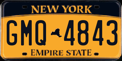 NY license plate GMQ4843